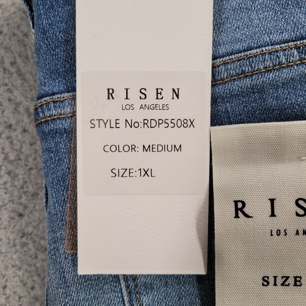 RISEN Jeans Size 1XL Mid Rise Straight Leg Medium Wash Denim 36x35 NEW - Picture 5 of 16